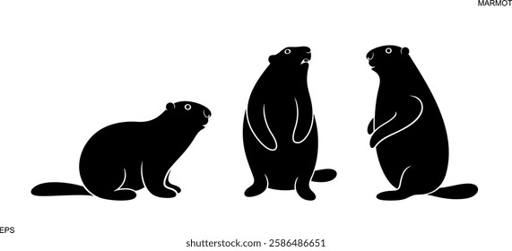 Marmot logo. Isolated marmot on white background 