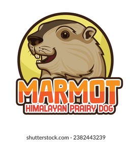 Marmot Prairie Dog Logo Mascot Vector Design by Himawan Rush X