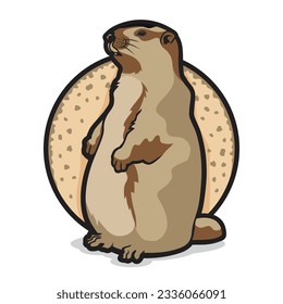 The Marmot Prairie Dogs Himalayan Cute Adorable Animal Vector Illustration