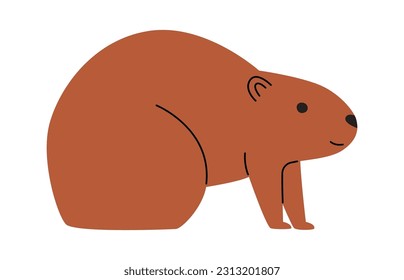 Marmot Rodent Animal Vector Illustration