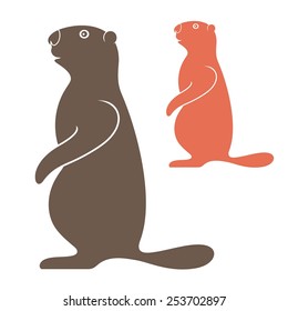 Marmot set. EPS 10. Vector illustration