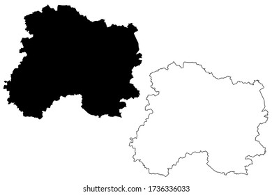 Marne Department (France, French Republic, Grand Est region) map vector illustration, scribble sketch Marne map