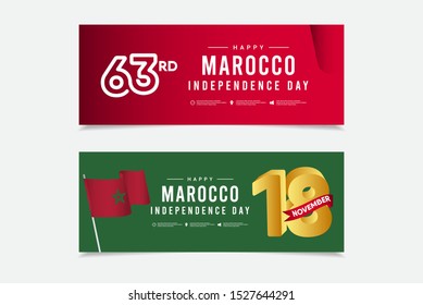 Marocco independence day design template