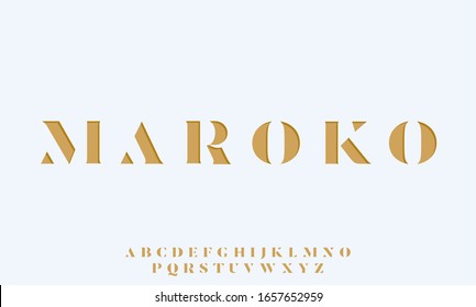 MAROKO, The Elegant And Luxury Display Font , Looks Glamour And Sophisticated Typeset