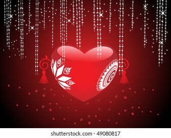 maroon background with decorated romantic heart