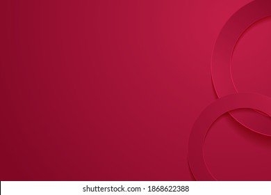maroon backgrounds. 3d circle papercut layer background.