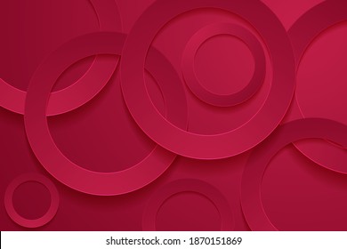 maroon backgrounds. 3d circle papercut layer background.