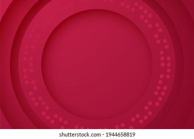 maroon backgrounds. Abstract 3d circle papercut layer background.