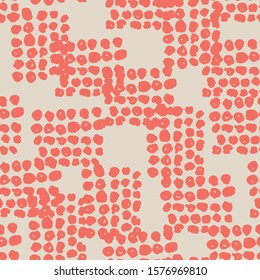 Maroon and Beige tie dye seamless pattern.  Shibori seamless print. Watercolor hand drawn batik.  Handmade watercolour shirt tie dye pattern. Japan traditional tile. Pink and White shibori.