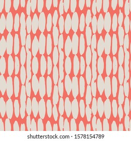 Maroon and Beige tie dye seamless pattern.  Shibori seamless print. Watercolor hand drawn batik.  Handmade watercolour shirt tie dye pattern. Japan traditional tile. Salmon and White shibori.