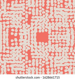 Maroon and Beige tie dye seamless pattern.  Shibori seamless print. Watercolor hand drawn batik.  Handmade watercolour shirt tie dye pattern. Japan traditional tile. Salmon and White shibori.