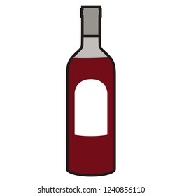 maroon Blank empty label bottle template