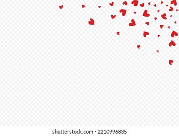 Maroon Color Confetti Vector Transparent Backgound. Visual Hearts Card. Burgundy Paper Papercut Banner.