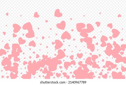 Maroon Color Heart Vector Transparent Backgound. Happy Papercut Template. Red Falling Hearts Banner.