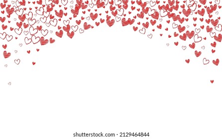 Maroon Color Heart Vector White Backgound. Happy Papercut Design. Red Valentine Hearts Frame.