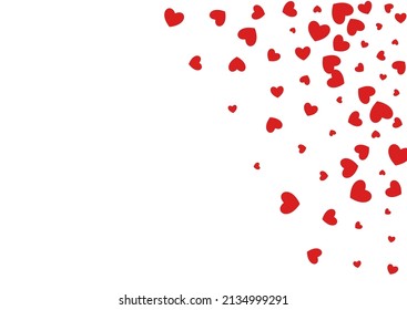 Maroon Color Hearts Vector White Backgound. Fly Papercut Postcard. Pink Romance Heart Concept.