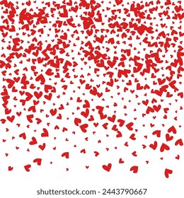 Maroon Color Hearts Vector White Backgound. Visual Heart Illustration. Burgundy Paper Papercut Design.