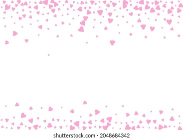 Maroon Color Papercut Vector White Backgound. Birthday Hearts Illustration. Red Romance Confetti Pattern.