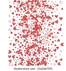 Maroon Color Papercut Vector White Backgound. Love Hearts Frame. Burgundy Visual Heart Poster.