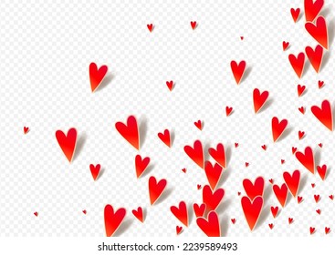 Maroon Color Papercut Vector White Backgound. Paper Heart Texture. Red Visual Hearts Border.