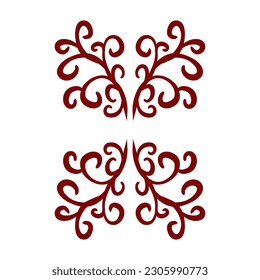 Maroon color tribal design illustration. Perfect for tattoos, stickers, icons, logos, hats, wallpaper elements