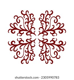 Maroon color tribal design illustration. Perfect for tattoos, stickers, icons, logos, hats, wallpaper elements