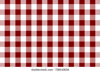 Maroon Gingham pattern. Texture from rhombus/squares for - plaid, tablecloths, clothes, shirts, dresses, paper, bedding, blankets, quilts and other textile products. Vector illustration.