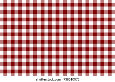 Maroon Gingham pattern. Texture from rhombus/squares for - plaid, tablecloths, clothes, shirts, dresses, paper, bedding, blankets, quilts and other textile products. Vector illustration.