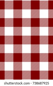 Maroon Gingham pattern. Texture from rhombus/squares for - plaid, tablecloths, clothes, shirts, dresses, paper, bedding, blankets, quilts and other textile products. Vector illustration.