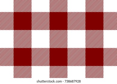 Maroon Gingham pattern. Texture from rhombus/squares for - plaid, tablecloths, clothes, shirts, dresses, paper, bedding, blankets, quilts and other textile products. Vector illustration.