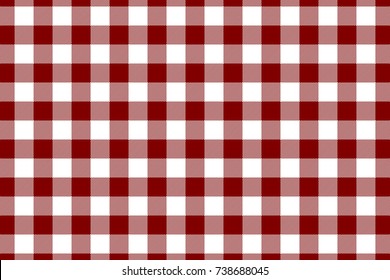 Maroon Gingham pattern. Texture from rhombus/squares for - plaid, tablecloths, clothes, shirts, dresses, paper, bedding, blankets, quilts and other textile products. Vector illustration.