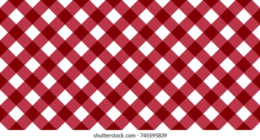 Maroon Gingham Tablecloth Seamless Diagonal Pattern