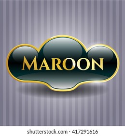 Maroon-Goldzeichen oder -Emblem