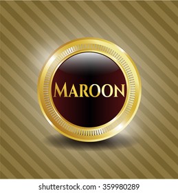 Maroon gold emblem