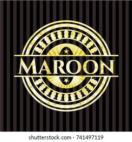 Maroon gold emblem or badge