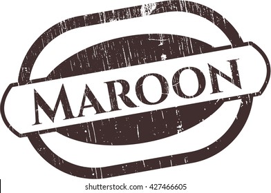 Maroon grunge stamp