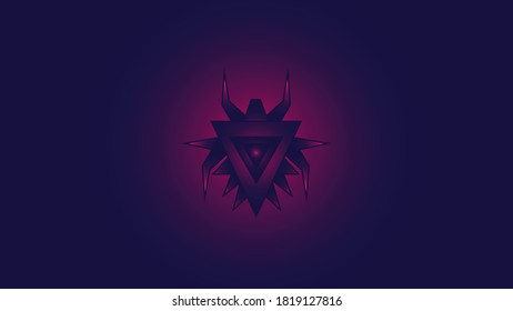 Maroon icon.Maroon frame. Dark background