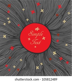 Maroon linear circle background. Vintage elements