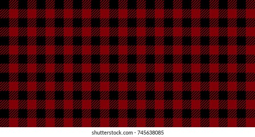 Maroon Lumberjack Buffalo Plaid Seamless Pattern