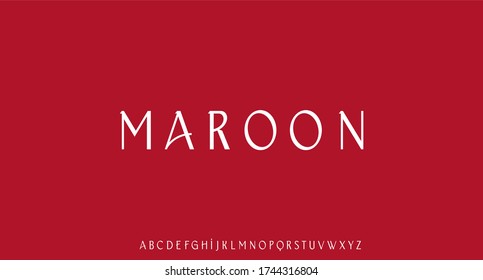 MAROON, LUXURY AND ELEGANT ALPHABET SET GLAMOUR FONT TYPEFACE