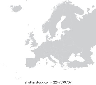 Maroon Map of Liechtenstein within gray map of European continent