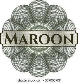 Maroon money style rosette