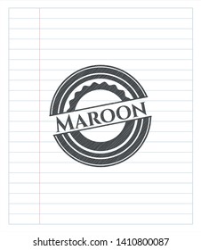 Maroon with pencil strokes. Vector Illustration. Detailed.