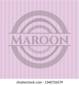 Maroon pink emblem
