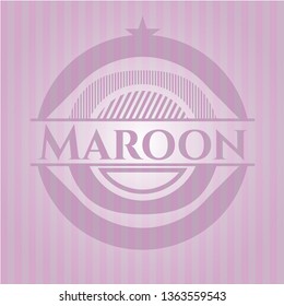 Maroon pink emblem. Vintage.