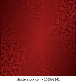 maroon and red background with ornaments