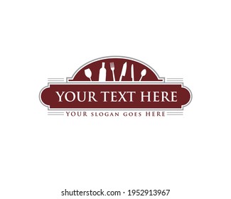 maroon red classic restaurant signage