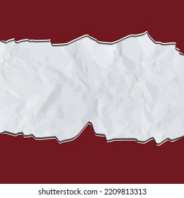 Maroon ripped paper. Illustration of maroon ripped paper with place for your image or text. Vector available. 