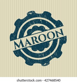 Maroon rubber grunge stamp