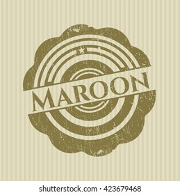 Maroon rubber seal with grunge texture